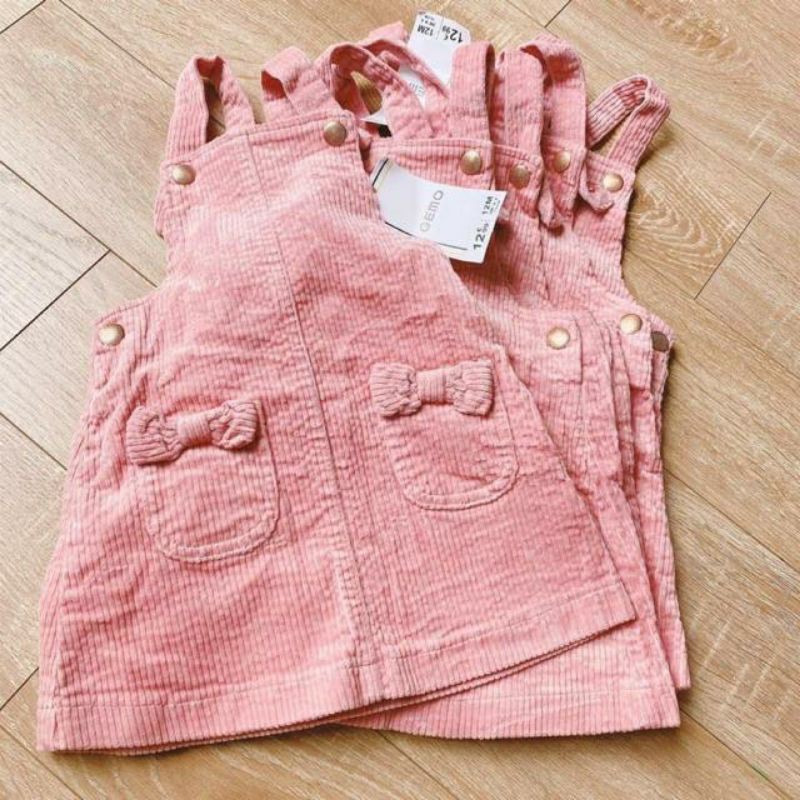 Yếm Gemo nhung tăm 2 màu dư xịn cho bé gái
