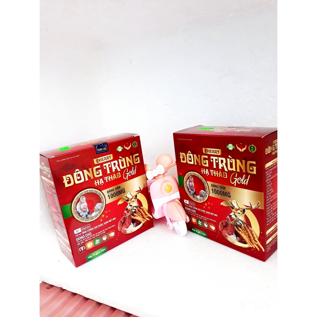 Siro gói Đông trùng hạ thảo Gold, hỗ trợ tăng cường sức khỏe, giảm mệt mỏi (dùng cho trẻ từ 6 tuổi trở lên)