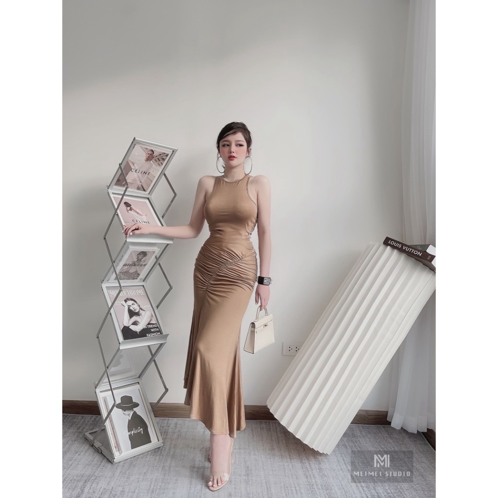 [HOT] Váy Body Ba Lỗ Đuôi Cá, Đầm Ôm Body Cotton Co Giãn Thoải Mái, Đi Dự Tiệc, Đi Chơi