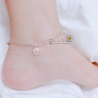 Lắc chân hoa cúc hoạ mi - Bạc ỉn silver
