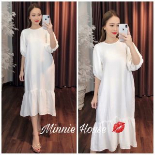 Đầm bầu đuôi cá form dài (hình thật trải sàn)