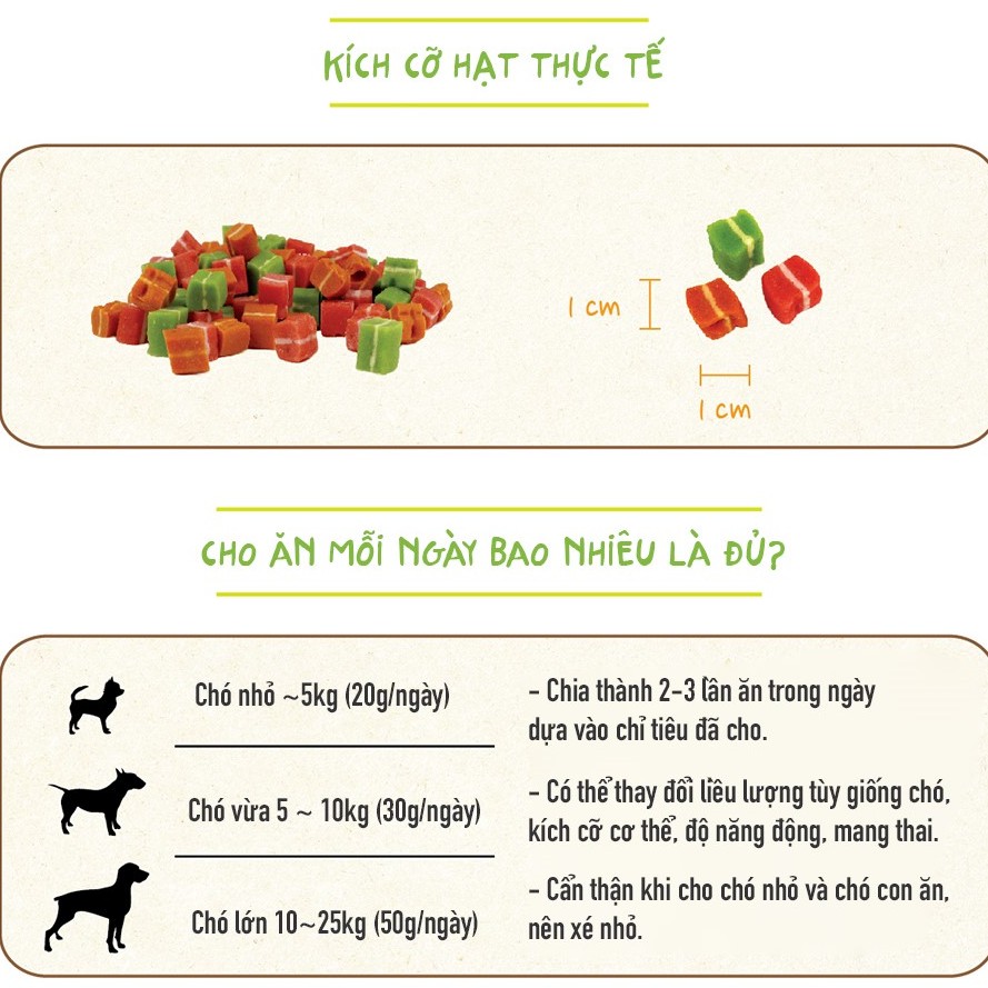 Viên Sandwich Hỗn Hợp BowWow Snack Cho Chó