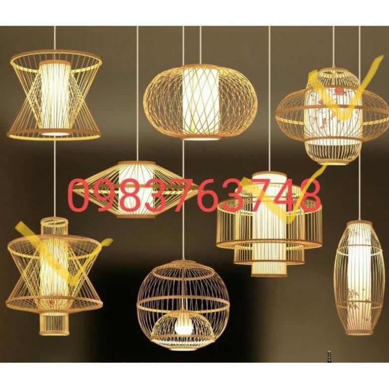 Tre VN Đèn mây tre đèn thả mây tre đèn tre trang trí mẫu giao ngẫu nhiên - Xưởng sản xuất