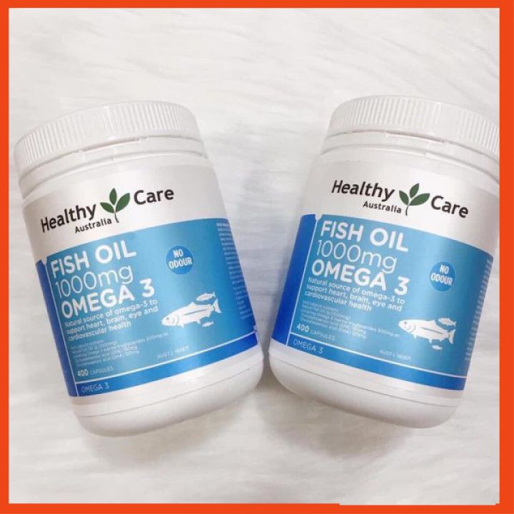 Dầu cá Omega 3 Healthy Care Úc  400 viên, mẫu mới ra, chuẩn auth