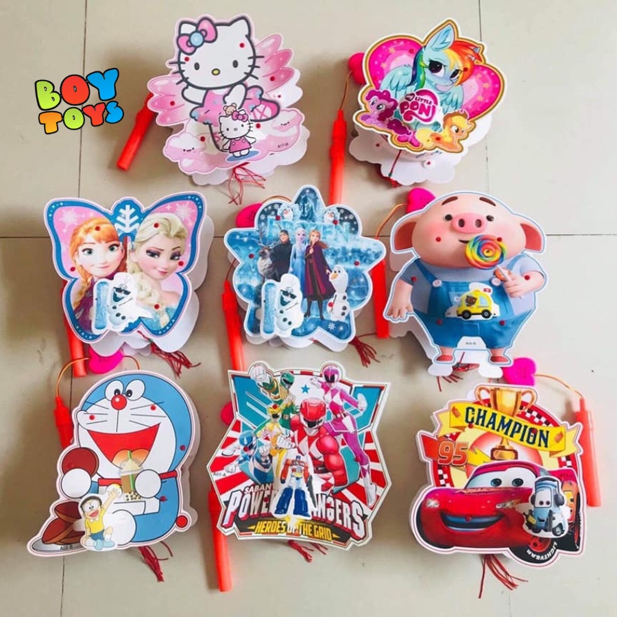Đồ chơi trung thu lồng đèn nhựa 2 mảnh có nhạc và đèn thú vị cho bé