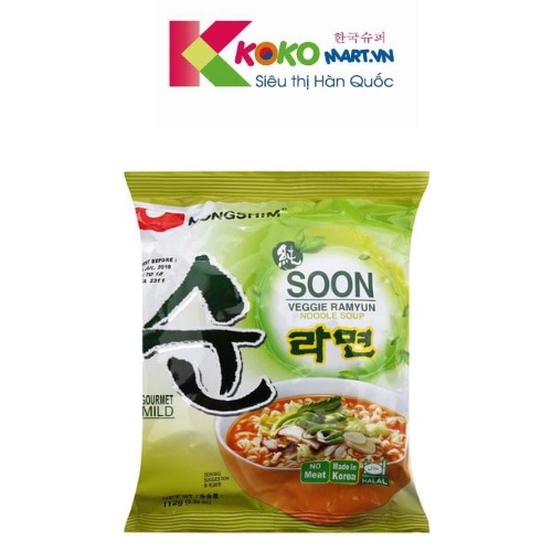 Mì nước chay Ramyun Nongshim Hàn Quốc 112g