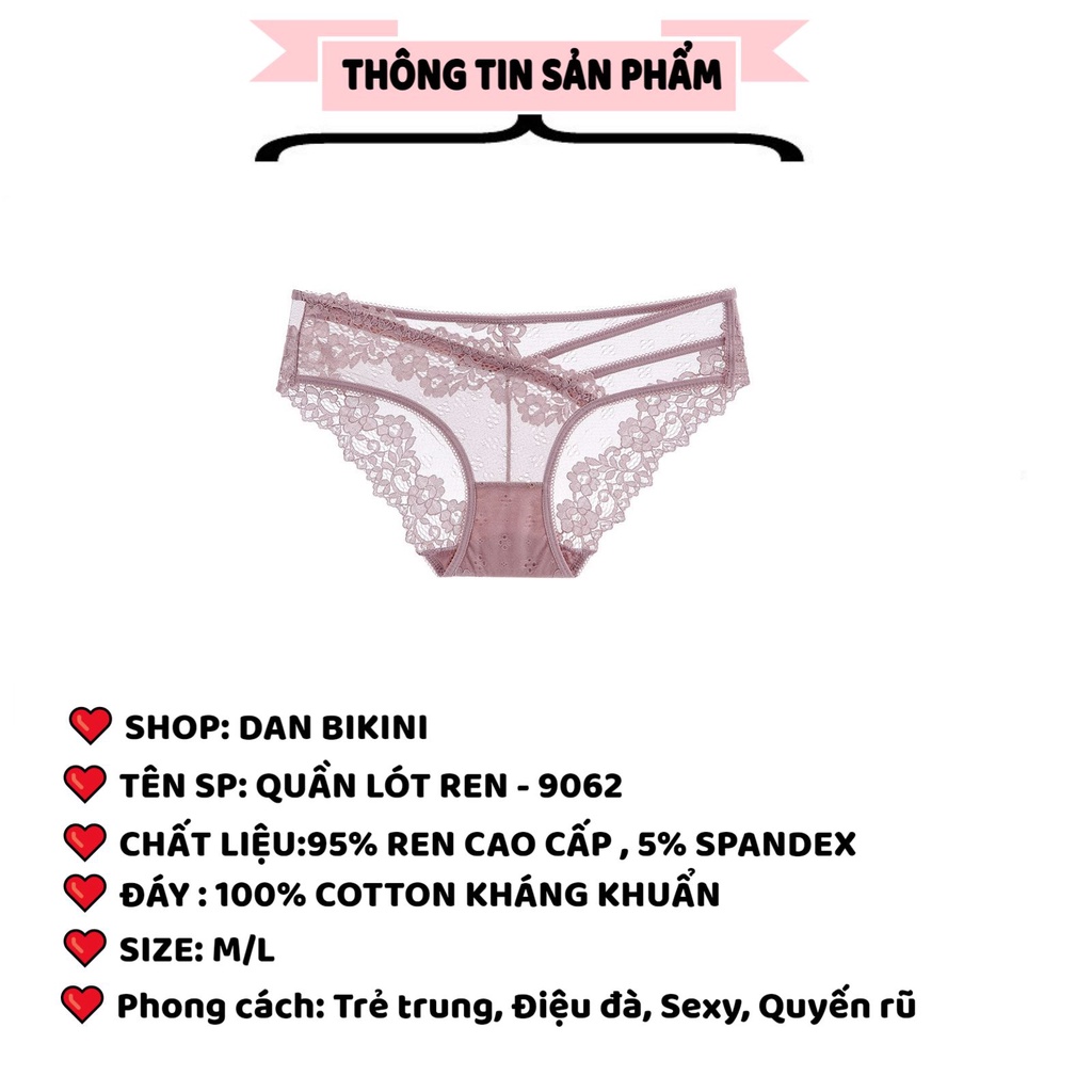 Quần Lót Nữ - Quần Lót Ren Sexy Cạp chéo sexy quyến rũ tôn dáng mã 9062
