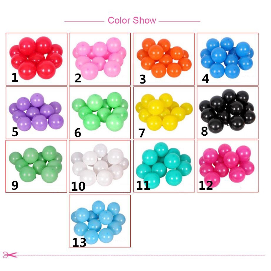 Set 10 Bong Bóng 10 Inch 2.2g Trang Trí Sinh Nhật