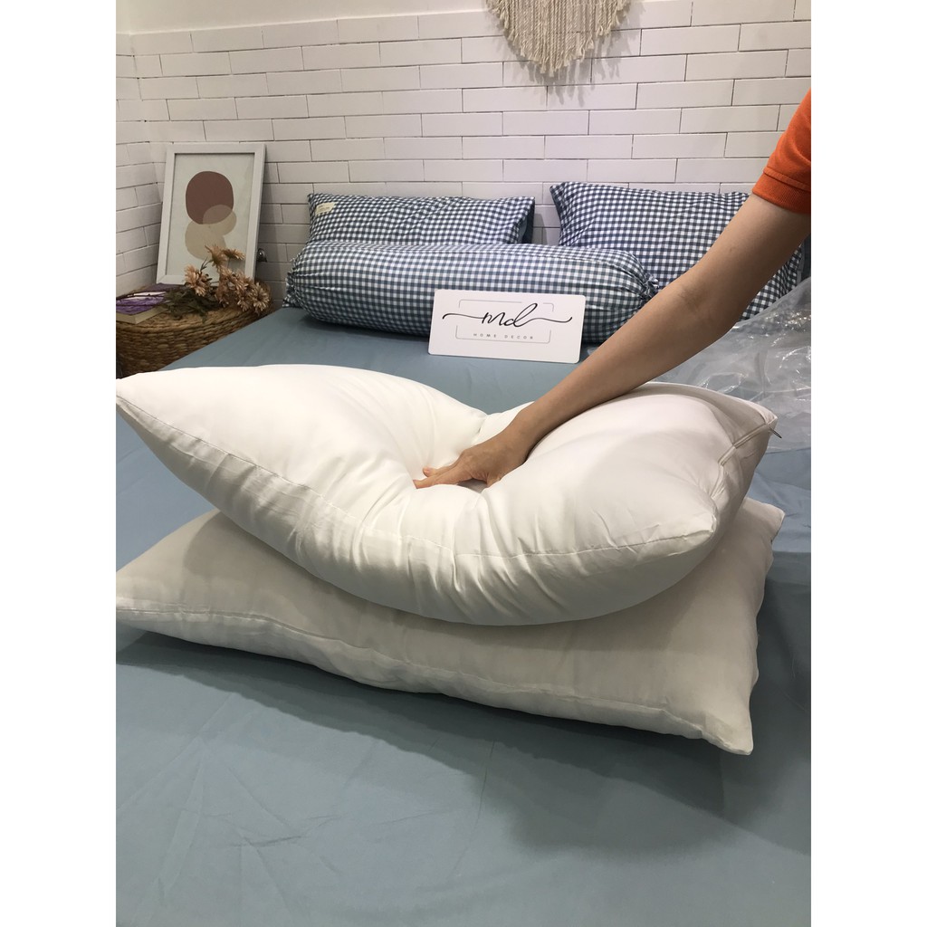 01 Ruột gối nằm MD.Decor - Chăn ga gối N625 bông nhân tạo loại 1kg/ cặp kích thước 50x70cm mỏng nhẹ