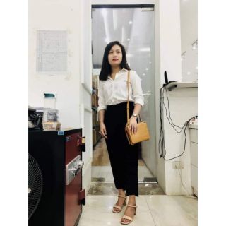 ÁO SƠ MI TRẮNG ĐUÔI TÔM CỰC XINH