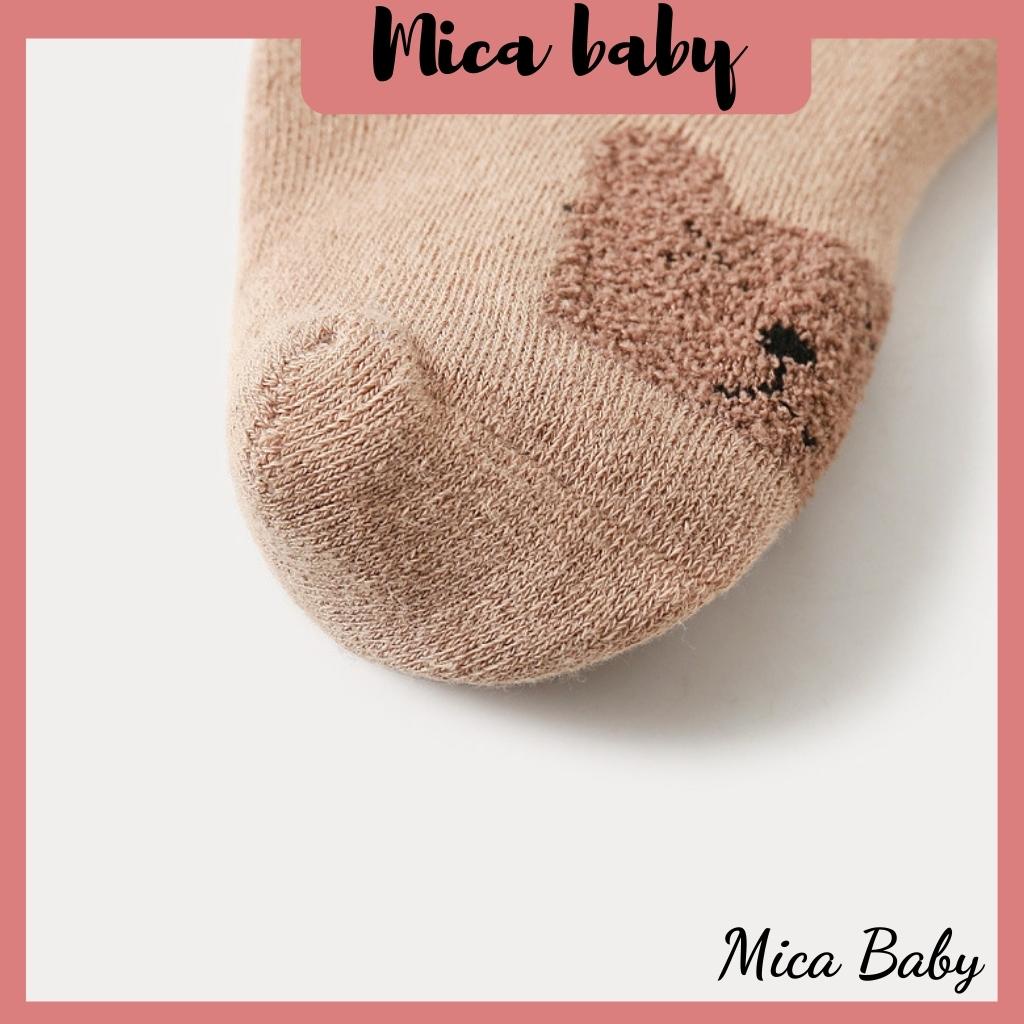 Quần tất loại dày bàn in hình gấu dễ thương cho bé Mica baby T13