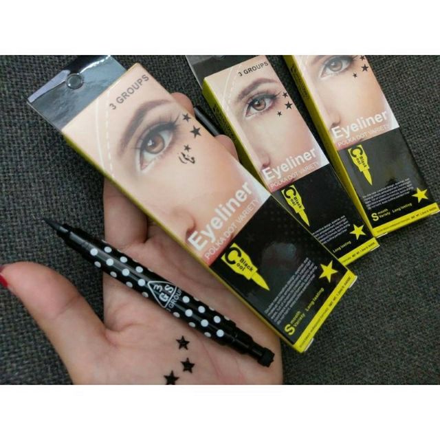 Bút kẻ mắt nước ngôi sao Eyeliner Polka Dot Variety bút xăm giả