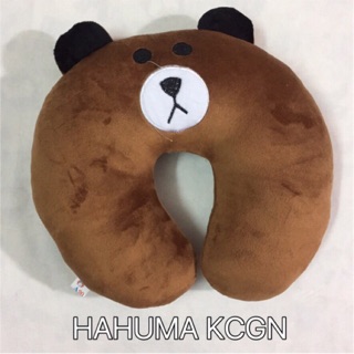 Gối Chữ U kê tựa cổ gấu nâu brown êm ái