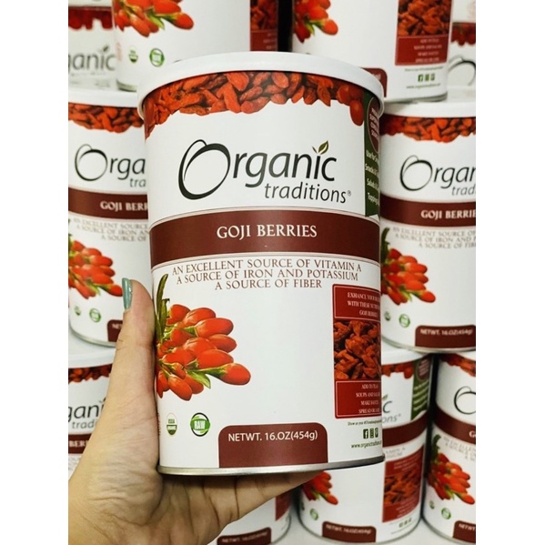 Kỷ tử sấy khô Organic Traditions hộp 454gr của Mỹ