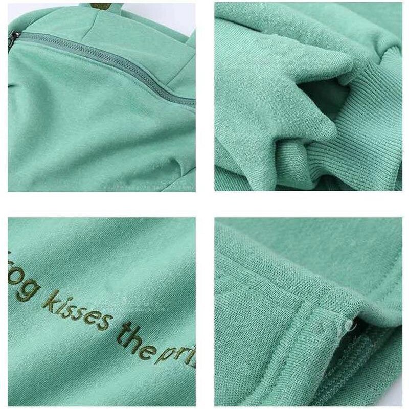 Áo khoác hoodie dáng rộng kiểu hình ếch dễ thương phong cách harajuku thời trang cho nam nữ