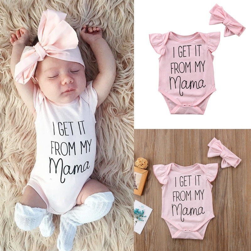 ✸ღ✸Newborn Baby Girls Floral Romper Bodysuit Jumpsuit Headband Outfits Clothes Set Hot Sale