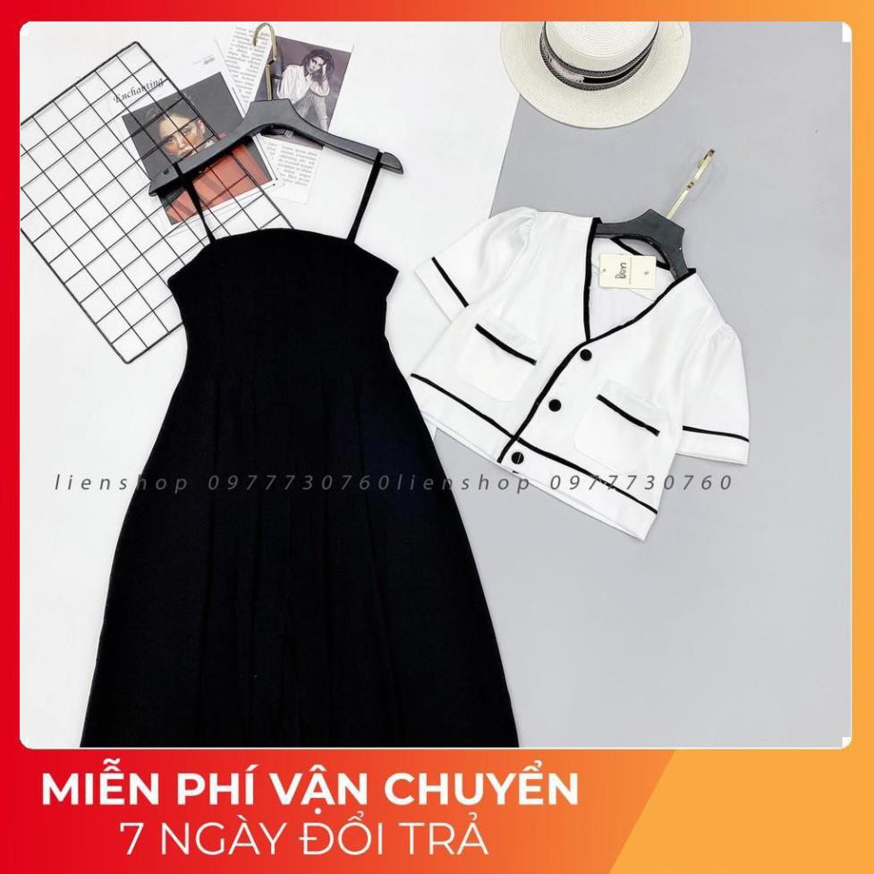 [ 𝐅𝐑𝐄𝐄 𝐒𝐇𝐈𝐏 ] Set Váy Áo 2 Món Kèm Áo Khoác Ngoài