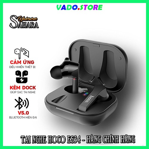 Tai nghe bluetooth Hoco ES34, tai nghe không dây cảm ứng ( hàng chính hãng bảo hành 1 năm )