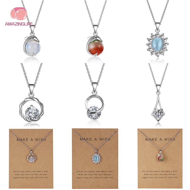 Vòng cổ Hợp Kim Mặt Cá Heo Đính Đá Thời Trang