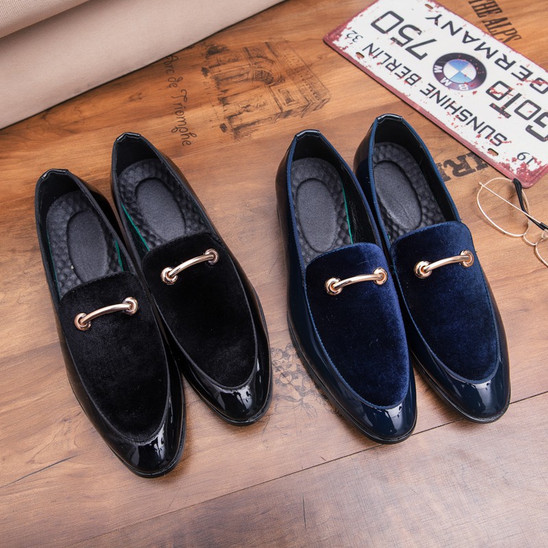 Low-neck male leather sloth shoes luxury businessman fashion