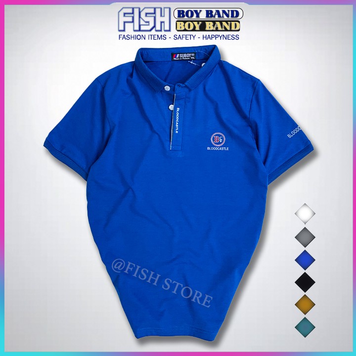 Áo phông nam có cổ trung niên polo cao cấp tay ngắn cotton đẹp FF47B