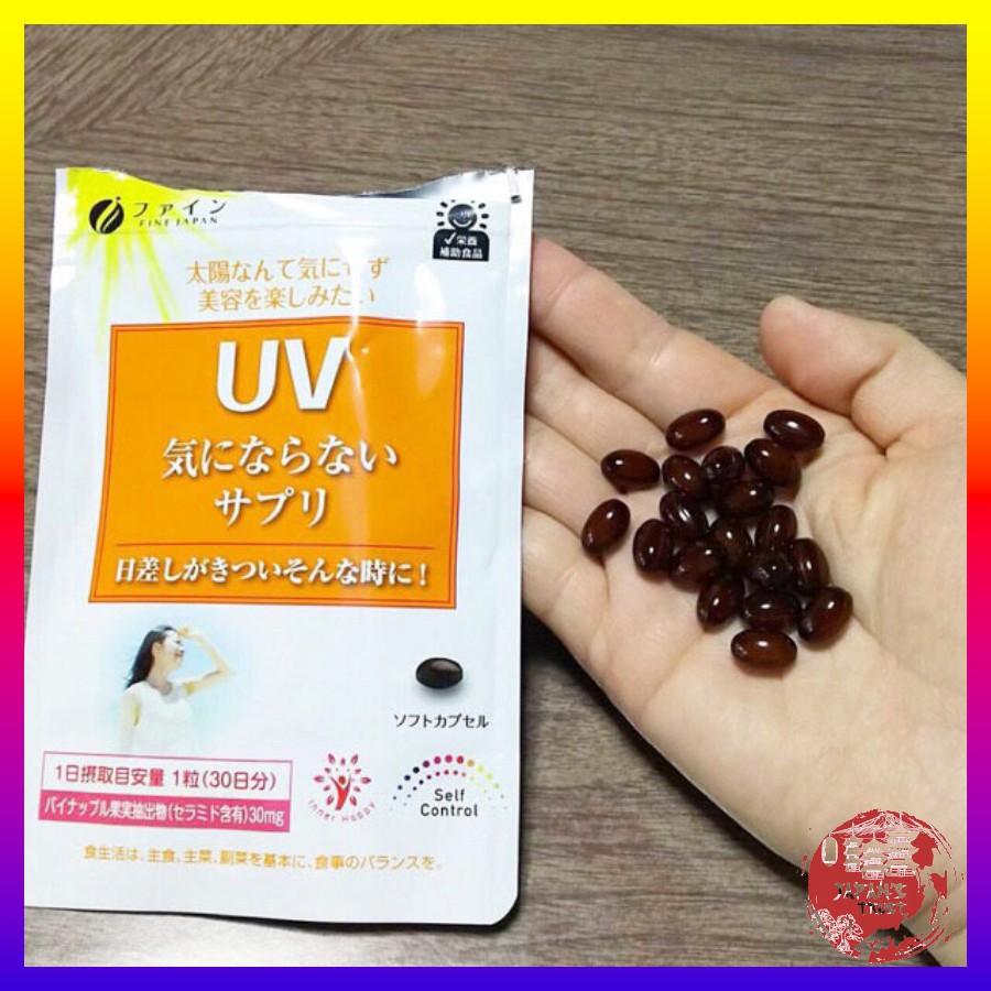 Viên uống chống nắng UV Crare Plus Fine Japan Nhật Bản 30 viên - Kháng tia UV - Chống lão hoá - Chống cháy nắng hiệu quả