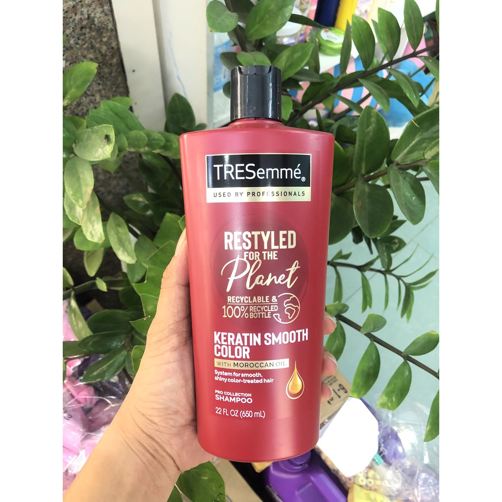 USA 700ML ĐỎ - DẦU GỘI DẦU GỘI TRESEMME MỸ KERATIN SMOOTH WITH MARULA OIL 700ML
