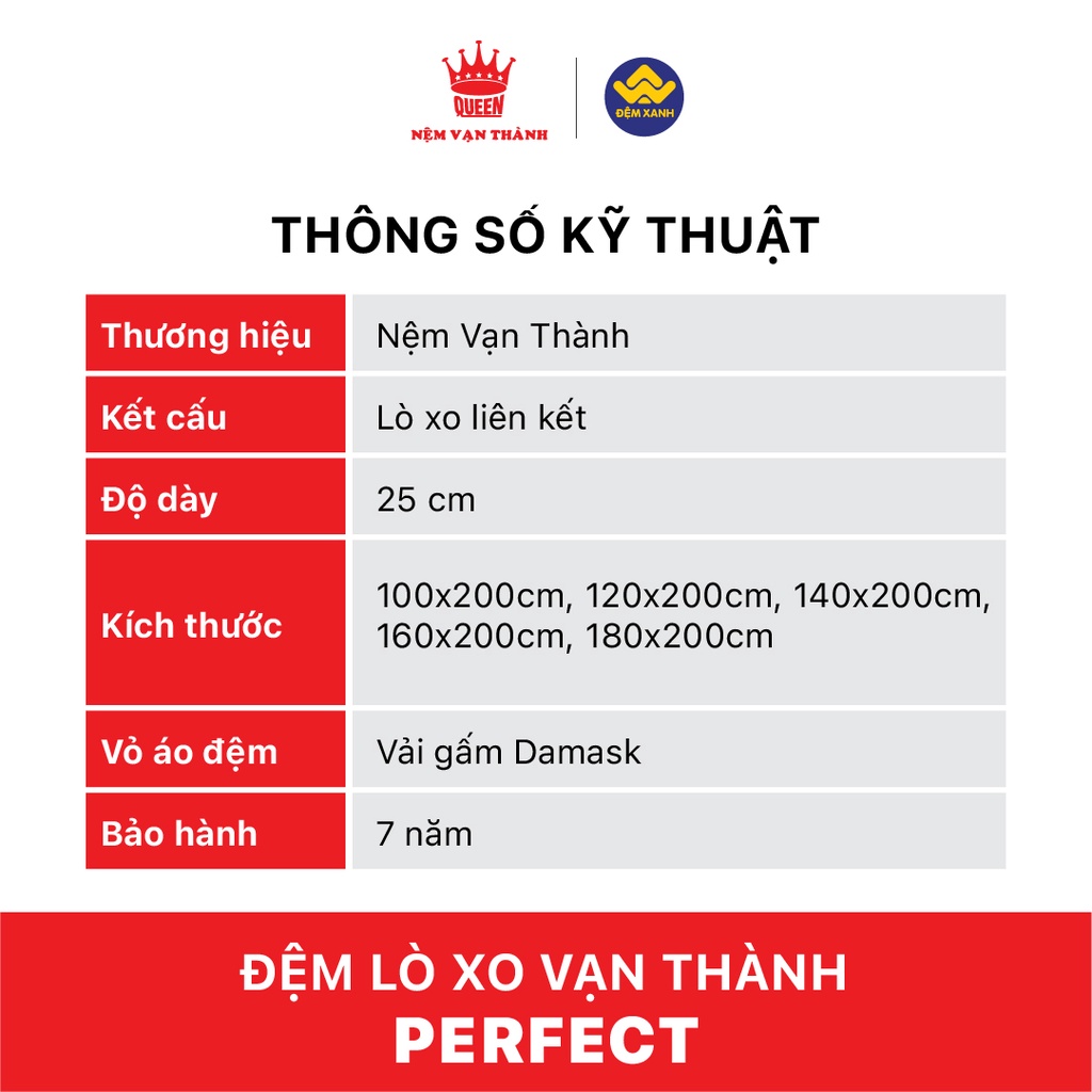 Đệm lò xo Vạn Thành Perfect