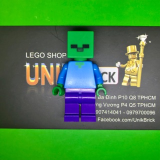 Lego UNIK BRICK Zombie trong chủ đề Minecraft chính hãng (như hình)