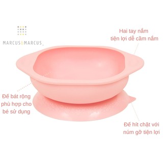 Bát ăn dặm silicon đế hút chân không Marcus & Marcus Ollie