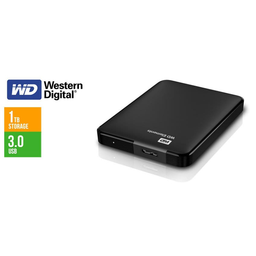 Ổ Cứng di động 1TB bảo hành 24 tháng tặng túi chống sốc 1TB WD Elements - Ánh Minh Cường