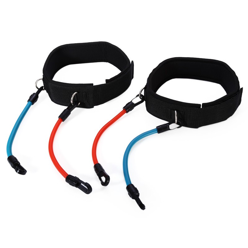 Adjustable Leg Strength Resistance Kinetic Tube Bands Training Workout Fitness