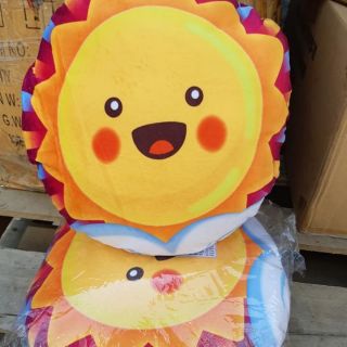 1️⃣gối tròn mặt trời 
✌️gối có thể tựa lưng, ôm, làm gối nằm nhé
đường kính 35cm