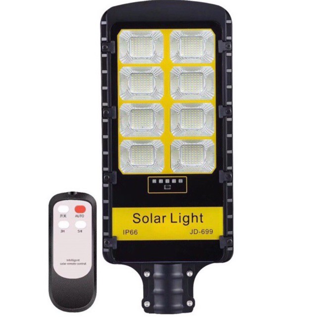 200w ĐÈN NĂNG LƯỢNG MẶT TRỜI SOLAR LIGHT CHÍNH HÃNG JINDIAN, ĐÈN ĐƯỜNG BÀN CHẢI 8 KHOANG SIÊU SÁNG JD-699