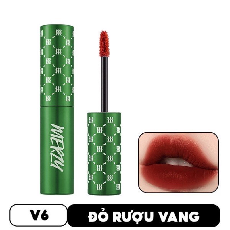 Son kem siêu mịn Merzy The First Velvet Tint V6 Green bản Noel giới hạn