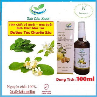 Xịt tinh dầu bưởi 100ml kích thích mọc tóc, cho mái tóc chắc khỏe. Tinh dầu xanh. Neto.vn
