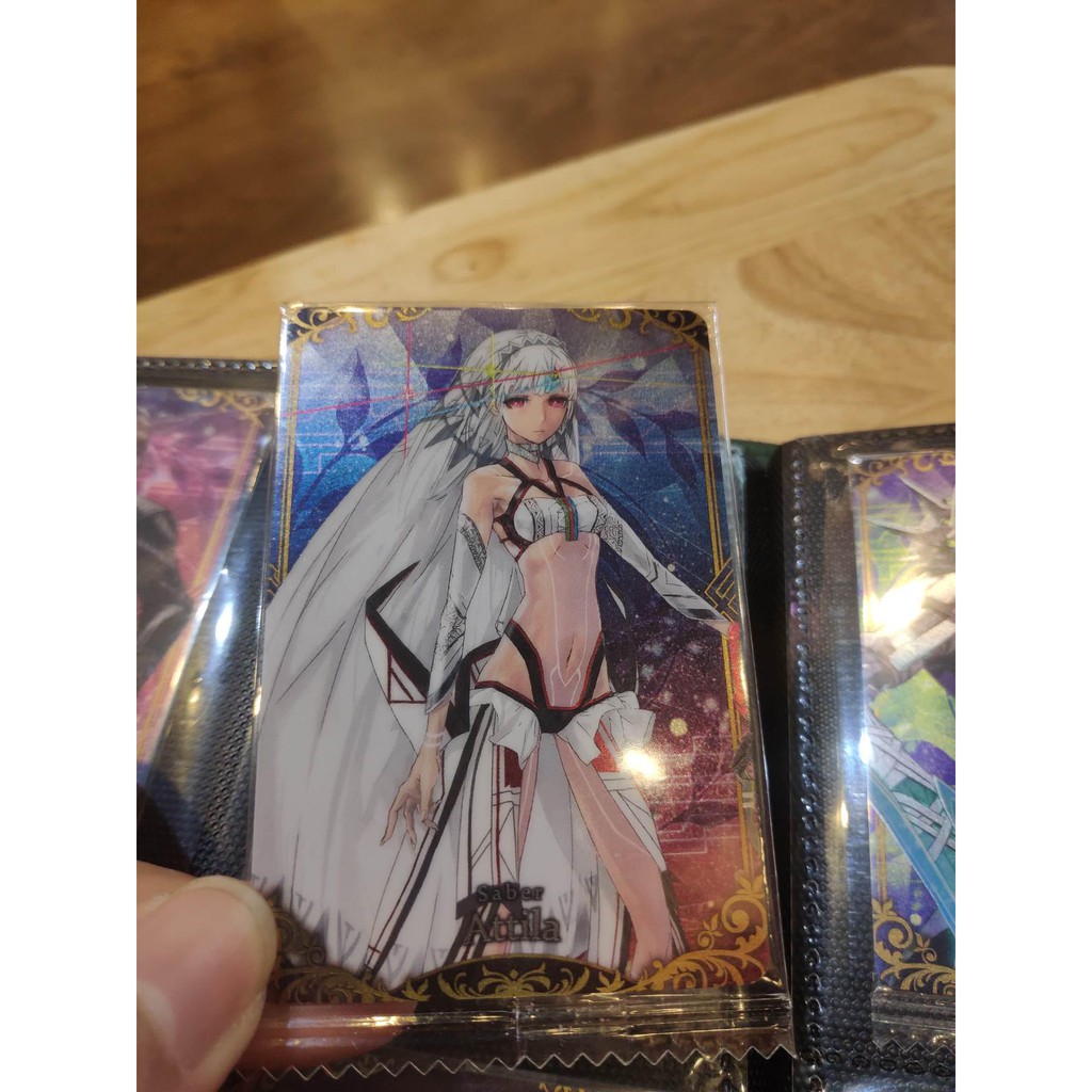 Thẻ bài sưu tầm bánh xốp Fate Grand Order FGO Attila R - Rare - Tặng bọc bài nhựa bảo quản
