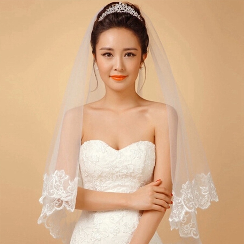 Mạng Che Mặt Bằng Vải Tuyn Màu Trắng Siêu Dài 1.5/2/3M Không Đầu Lược
