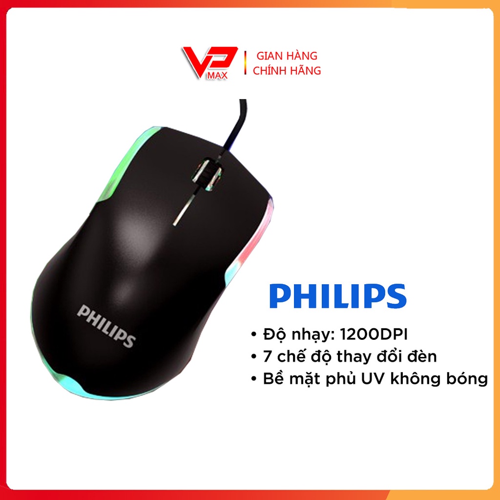 Chuột Philips SPK 9314 HP M100 Tặng kèm lót chuột Gaming cực nhạy
