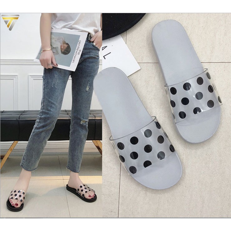 Dép lê nữ họa tiết chấm bi TARANTO TRT-DLNU-07