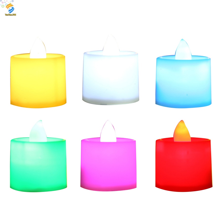 1 Đèn LED Hình Nến Không Lửa Chạy Pin Không Khói Dùng Trang Trí Nhà Cửa / Tiệc Cưới