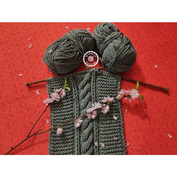 Khăn len đan tay, Khăn len handmade: Kiểu đan vặn thừng cách điệu