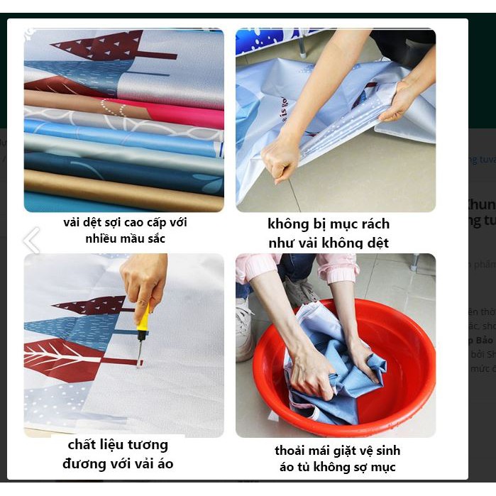 tủ vải 1 buồng thép có rèm cao cấp vải cotton