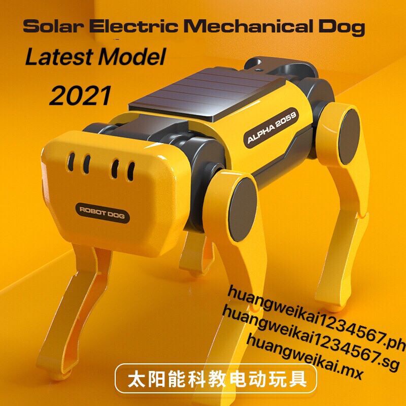 Đồ chơi khoa học chú chó/ bê robot chạy bằng năng lượng mặt trời DIY cho bé