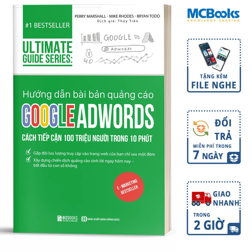 Sách - Hướng dẫn bài bản quảng cáo Google Adwords - Tặng Kèm Audio - BIZBooks