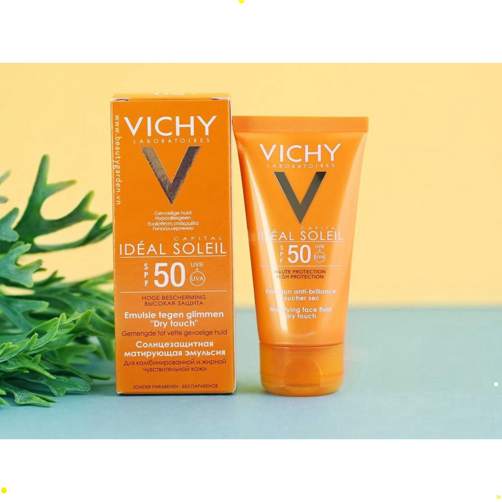 Kem chống nắng Vichy 60ml chính hãng của pháp, kem chống nắng không nhờn da, dưỡng trắng da sáng mượt căng mịn sda