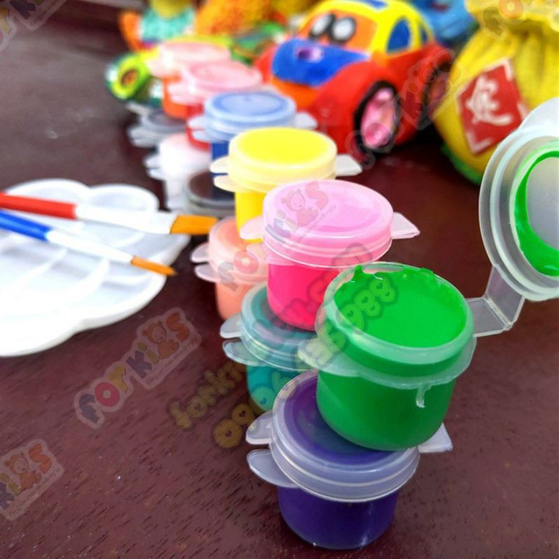 Tượng tô màu 5con kèm màu và cọ