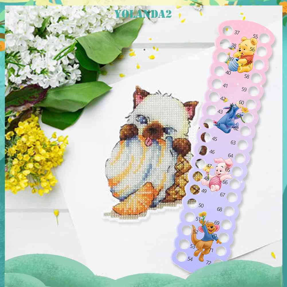 Giá Đỡ Cuộn Chỉ Thêu Chữ Thập Hình Gấu Hoạt Hình