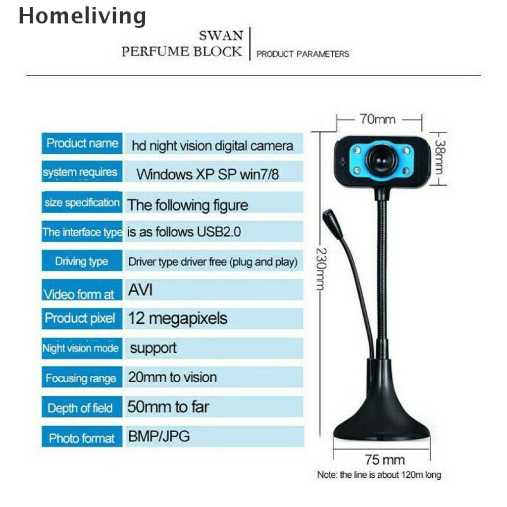 Webcam kỹ thuật số HD tích hợp micro tiện dụng live stream/máy tính