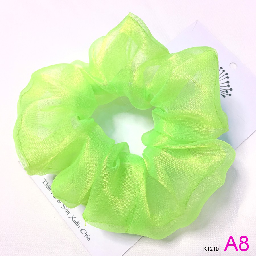 Dây buộc tóc scrunchies bong bóng loại đẹp nhiều màu Orin K1210